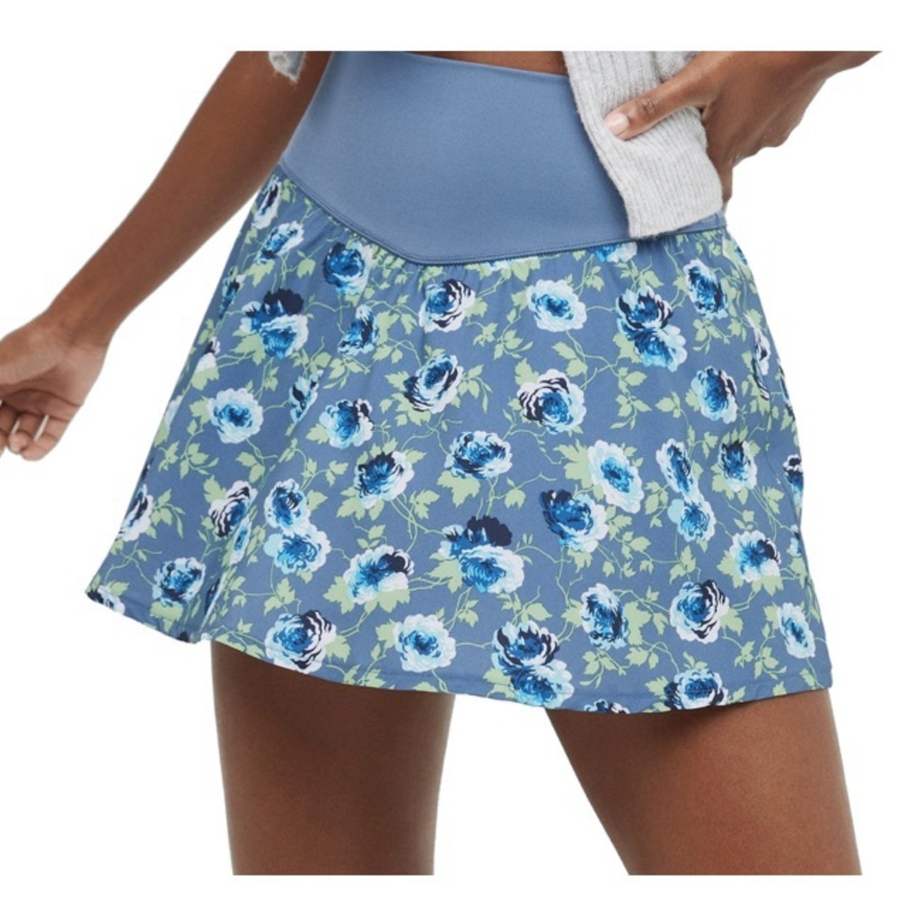 Offline by Aerie Nylon Printed Skirt in Floral Size Small
